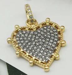 CZ Spike Heart Charm