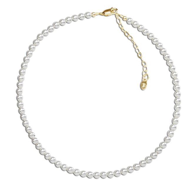 14k GP White Pearl Necklace 12-14