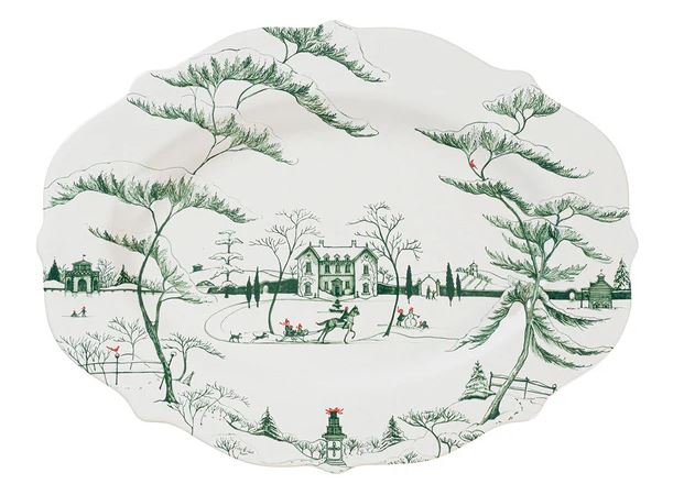 Country Estate Winter Frolic Gift Tray-Evergreen 7