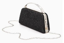 Load image into Gallery viewer, Slim Top Handle Rhinestone Box Clutch
