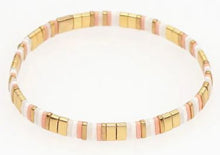 Load image into Gallery viewer, Multi Layered Tila Beads Braided Gold Bead Bracelet
