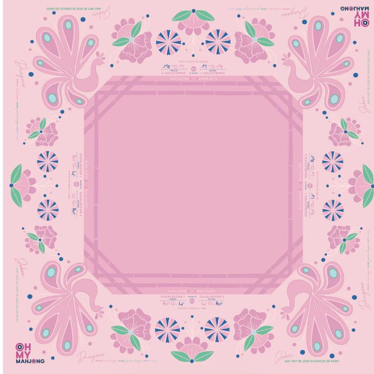 Birdie Pink Mahjong Mat