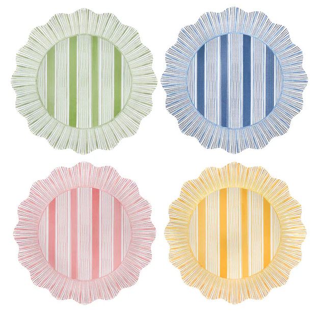 Cabana Stripe Melamine Dinner Plate S/4