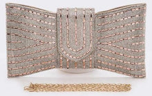 Load image into Gallery viewer, Rhinestone Bowtie Convertible Clutch
