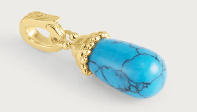 Milos Small Stone Charm Turquoise