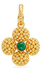 Load image into Gallery viewer, Berry Clover Double Sided Pendant Malachite
