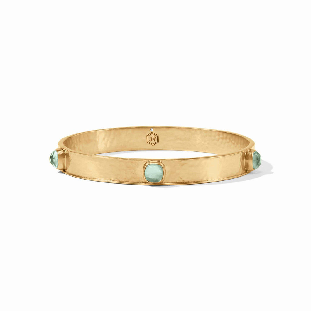 Catalina Iridescent Aquamarine Stone Bangle