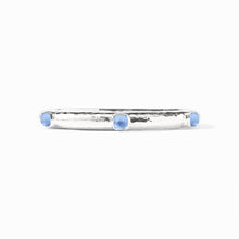 Load image into Gallery viewer, Iridescent Chalcedony Blue Catalina Hinge Bangle
