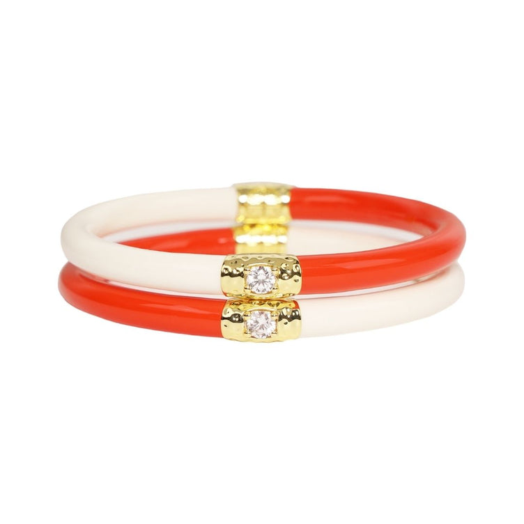 Yin Yang Coral & Ivory All Weather Bangles