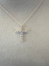 Load image into Gallery viewer, 14K Yellow 1/2 ct Gold Diamond Cross Necklace

