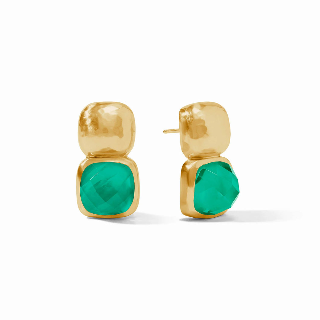 Catalina Iridescent Emerald Green Earrings