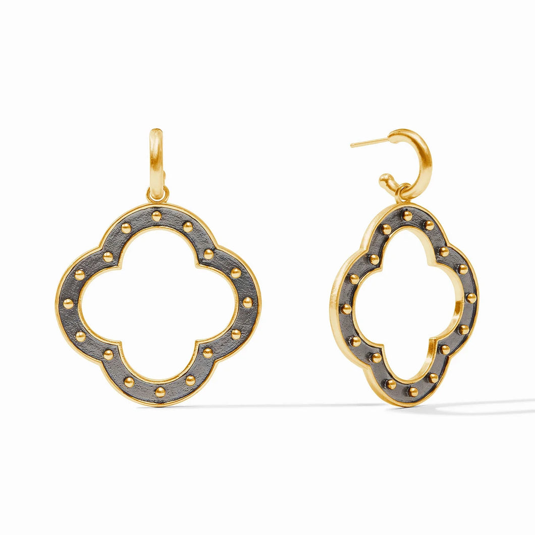 Soho Statement Mixed Metal Hoop & Charm Earring
