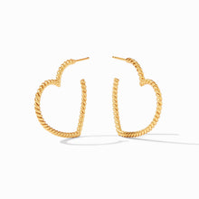 Load image into Gallery viewer, Esme Gold Heart Hoop
