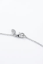 Load image into Gallery viewer, 14K White Gold Diamond Cluster Necklace With Diamond Station Chain
