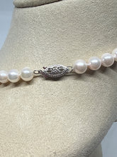 Load image into Gallery viewer, 19" 14K White Gold 6-6.5 mm Akoya Pearl Necklace with 14K White Gold Clasp
