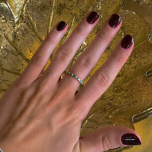 Load image into Gallery viewer, 14K Yellow Gold Round Emerald &amp; Diamond Band
