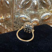Load image into Gallery viewer, 14K Yellow Gold Oval Blue Topaz, 4.35 ct, and Diamond, 0.40 tw, Ring
