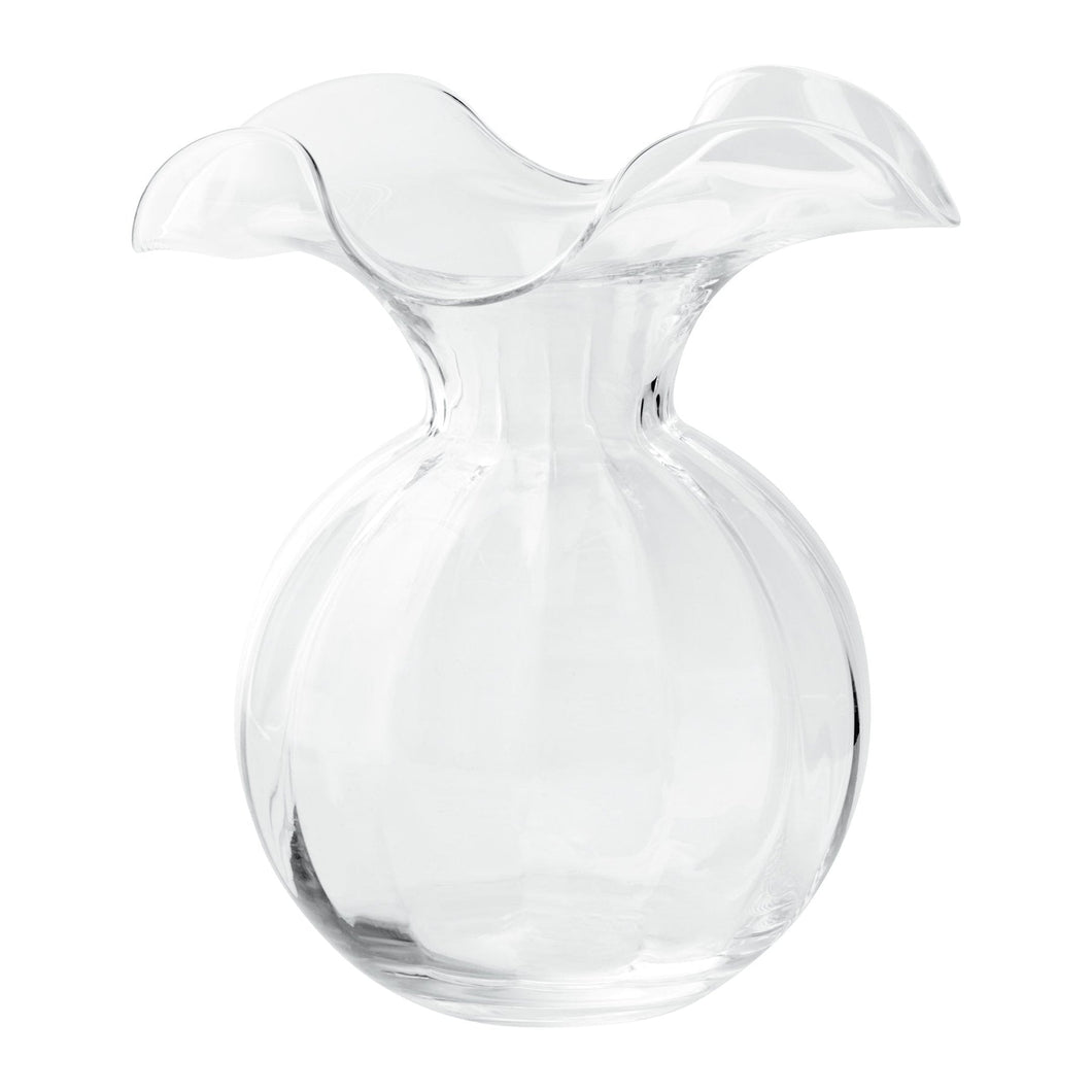 Hibiscus Medium White/Clear Vase