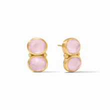 Load image into Gallery viewer, Honey Duo Iridescent Rose Earrings

