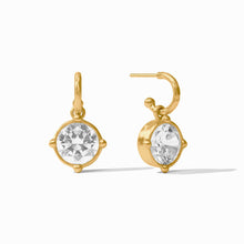 Load image into Gallery viewer, CZ Honeybee Hoop &amp; Charm Earrings
