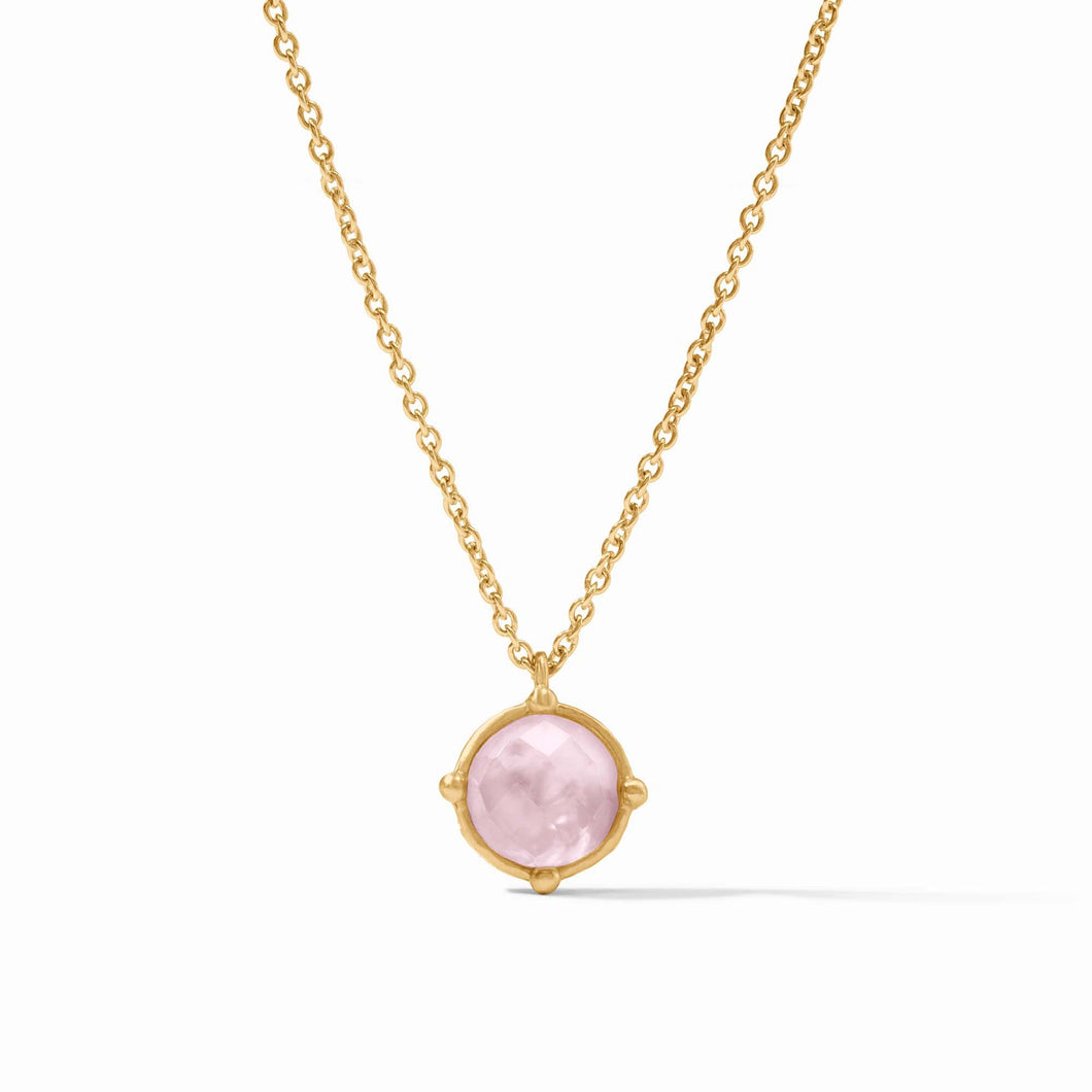 Honeybee Iridescent Rose Solitaire Necklace