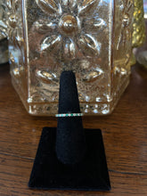 Load image into Gallery viewer, 14K Yellow Gold Round Emerald &amp; Diamond Band
