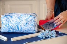 Load image into Gallery viewer, Parisian Blue Mahjong Travel Set
