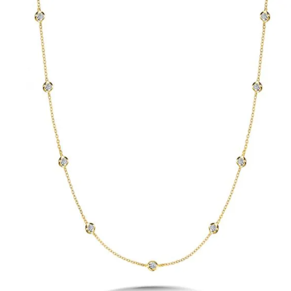 14K YG Diamond Link Necklace