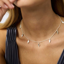 Load image into Gallery viewer, Silver Willow Delicate Charm Necklace
