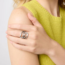 Load image into Gallery viewer, Silver Wave Wrap Ring
