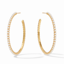 Load image into Gallery viewer, Juliet Pearl Hoop
