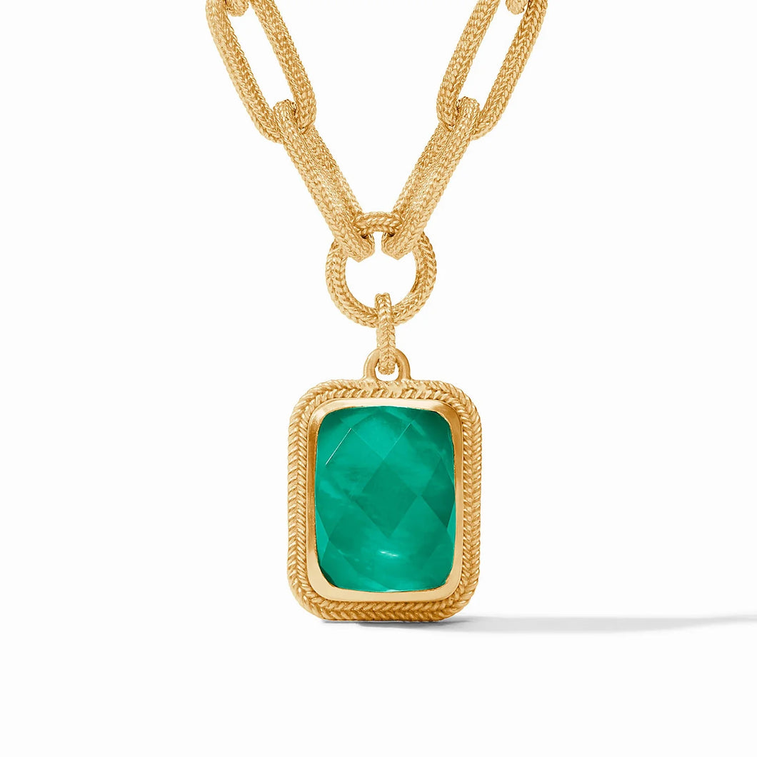 Cheval Iridescent Emerald Paperclip Statement Necklace