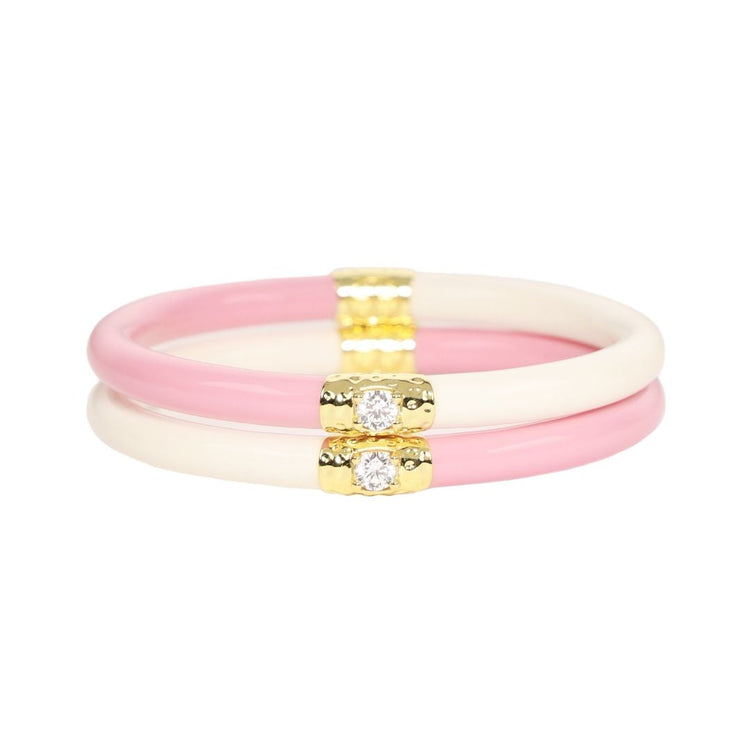 Yin Yang Pink & Ivory All Weather Bangles