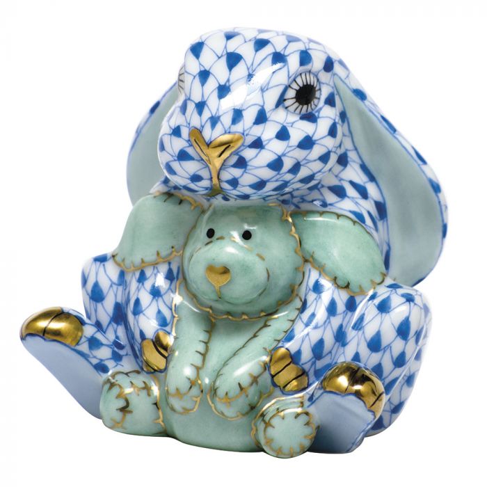 Blue Bunny with Lovey
