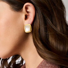 Load image into Gallery viewer, Sahara Iridescent Sapphire Blue Stone Earrings
