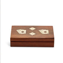 Load image into Gallery viewer, Wood Crafted Playing Card/Dice Game Set
