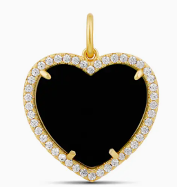 Jumbo Stone Heart Charm