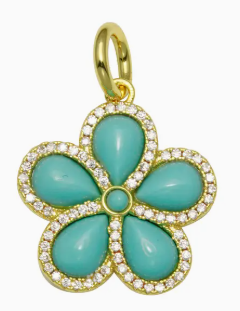 Stone Flower Charm