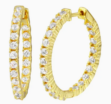 Load image into Gallery viewer, The Perfect Diamond Hoops
