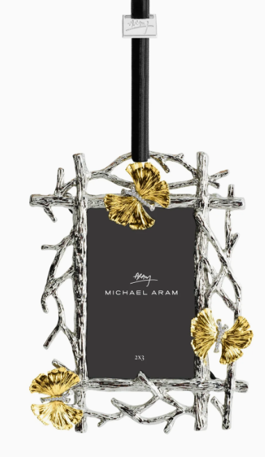 Butterfly Ginko Frame Ornament