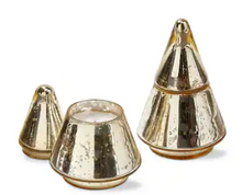 Load image into Gallery viewer, 7" Filled Mercury Glass Lidded Christmas Tree
