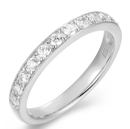 Chloe Eternity Ring Rhodium Plated