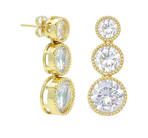 Load image into Gallery viewer, Big Crystal Graduate Round Stud Earrings
