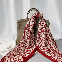 Load image into Gallery viewer, Velvet Rose Print Scarf
