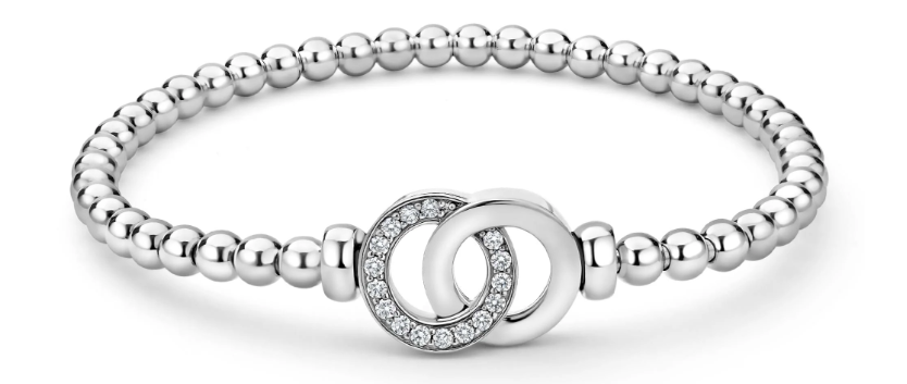 Interlocking Rectangular Bracelet SS 4mm Interlocking Stretch Bracelet – Cole and Co.