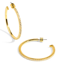 Load image into Gallery viewer, Large Pave Hoop Earring
