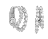 Load image into Gallery viewer, Double Line Everyday Hoop Earrings

