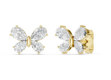 Load image into Gallery viewer, Butterfly Diamond Stud Earrings
