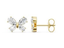 Load image into Gallery viewer, Butterfly Diamond Stud Earrings
