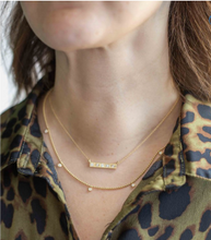 Load image into Gallery viewer, 14K Yellow Gold 0.33 cttw Beaded Chain Necklace With Diamond Droplets
